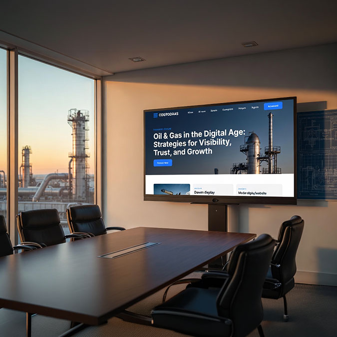 Modern web design mockups representing corporate digital presence